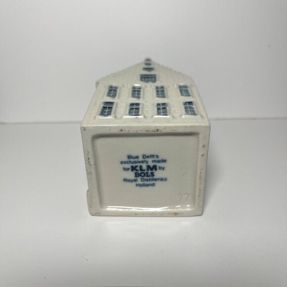 KLM Delft Blue House Miniature No. 77 Ceramic Collectible *empty* - Picture 9 of 9